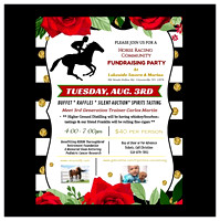 08032021:  HORSE RACING COMMUNITY FUNDRAISING PARTY